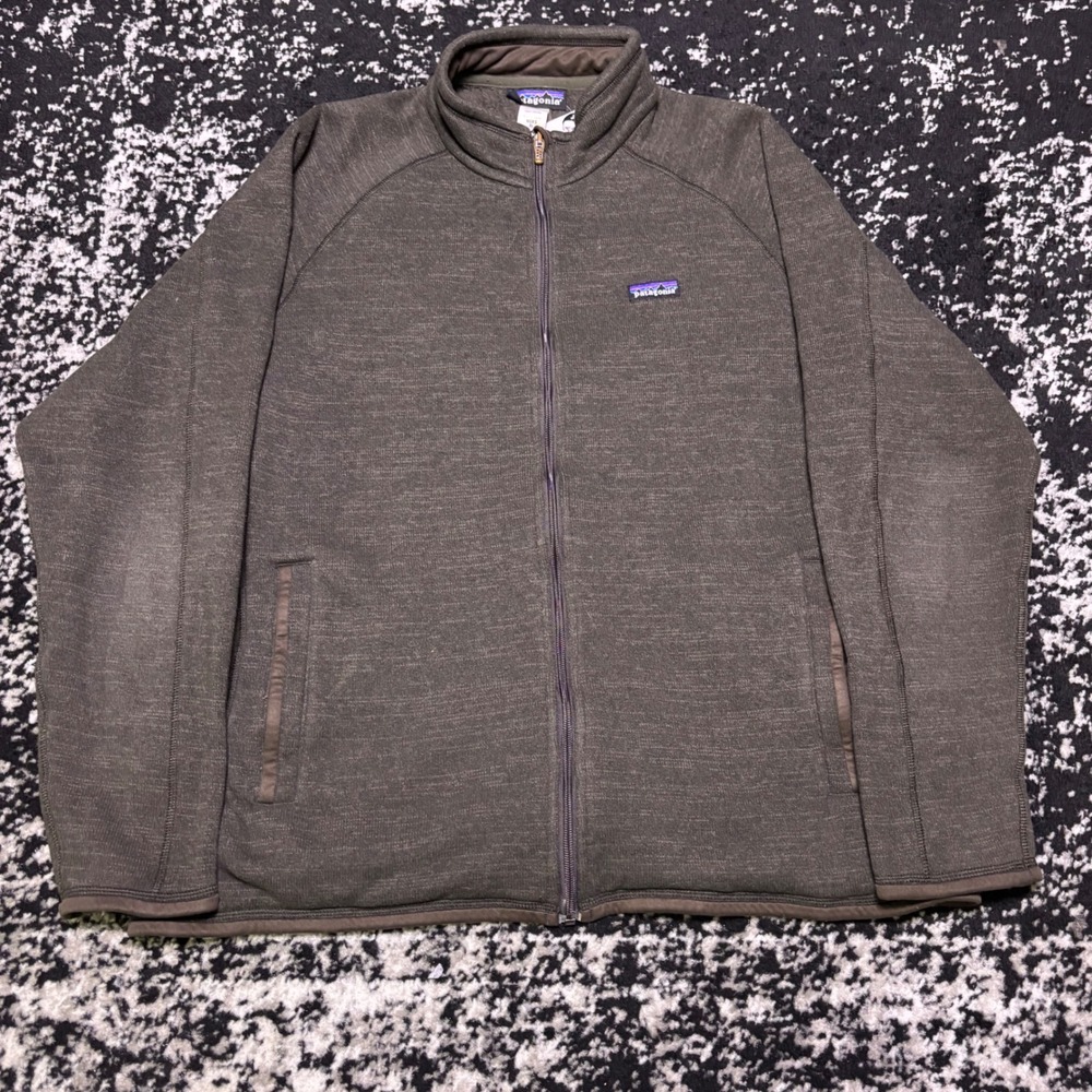 Patagonia Better Sweater Full Zip Fleece Jacket Mens XL Brown Olive Green